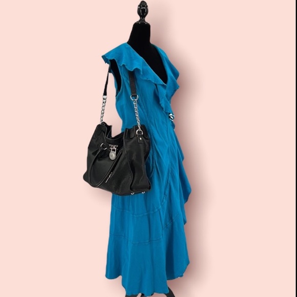 MICHAEL KORS black leather bag. - Picture 10 of 11